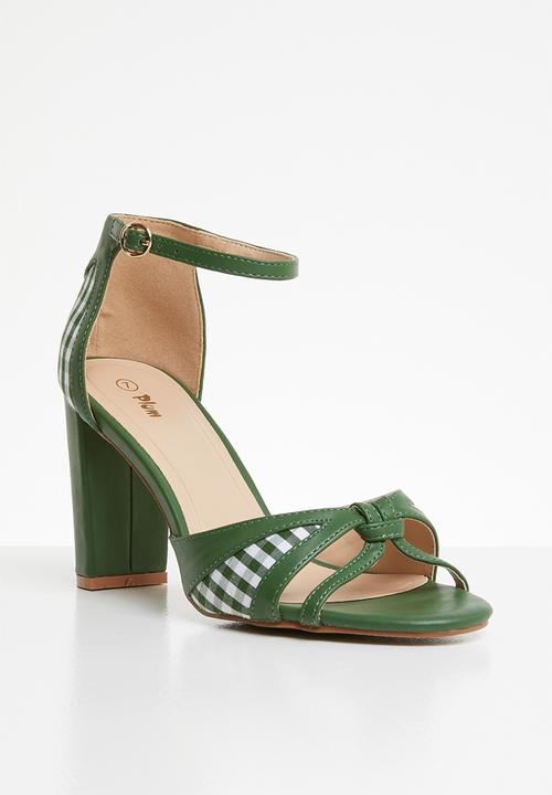 Plum - Check heel - green