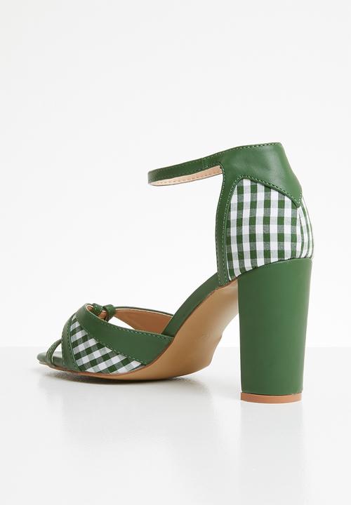 Plum - Check heel - green