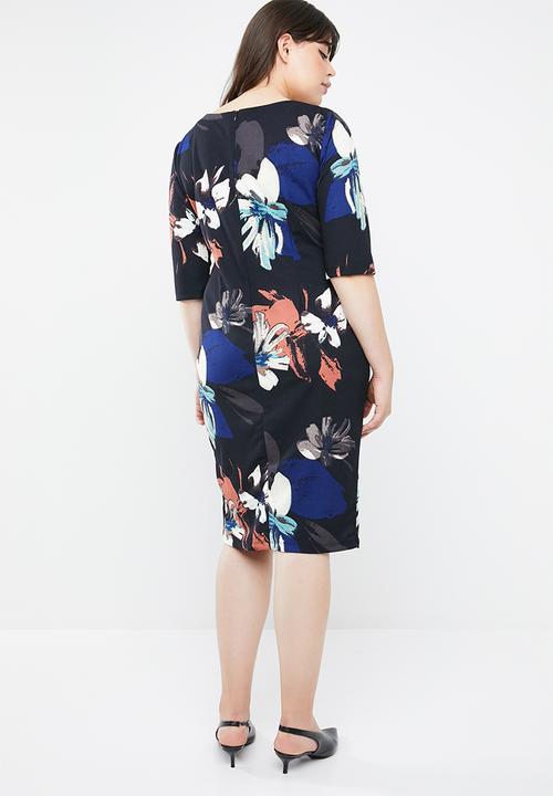 STYLE REPUBLIC PLUS - Smart wrap dress floral - multi