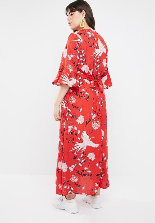STYLE REPUBLIC PLUS - Ladder lace pebble maxi dress - multi