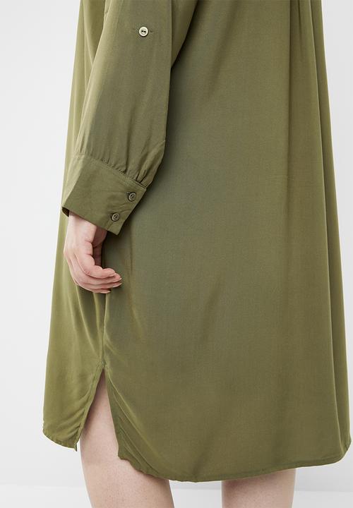 STYLE REPUBLIC PLUS - Military shirt dress - khaki