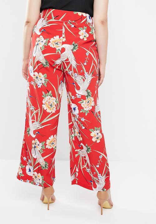 STYLE REPUBLIC PLUS - Piped detail satin pants - multi