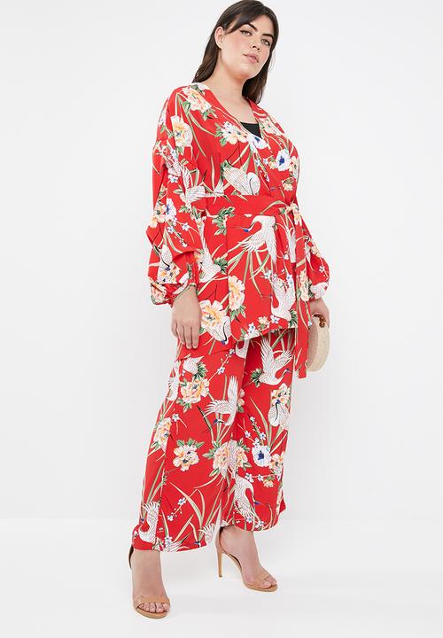 STYLE REPUBLIC PLUS - Piped detail satin pants - multi
