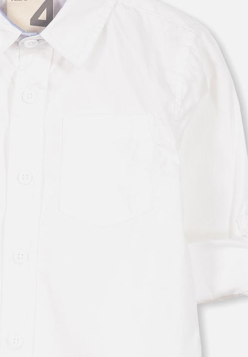 Cotton On - Noah long sleeve shirt - white