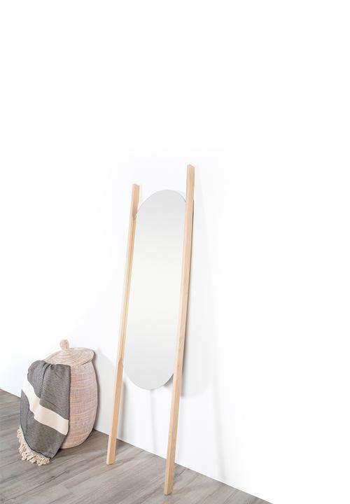 Smart Shelf - Leaning pill mirror - natural oak