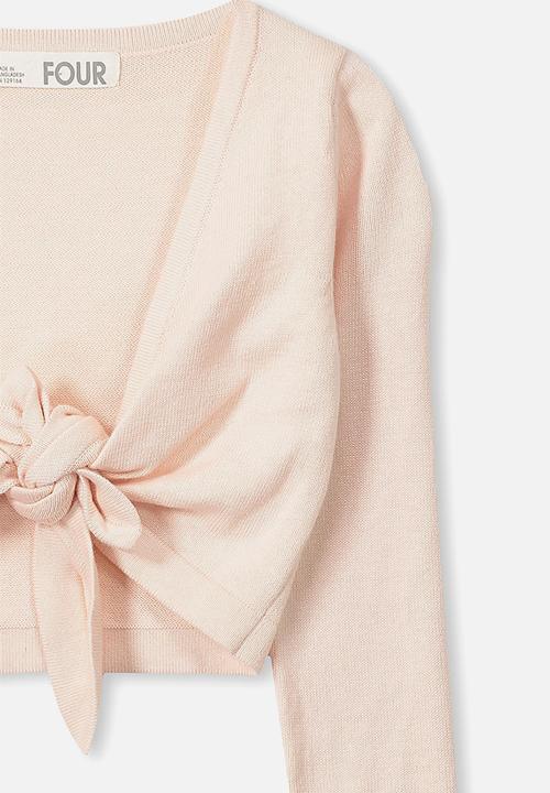 Cotton On - Annabelle tie front cardigan - peach