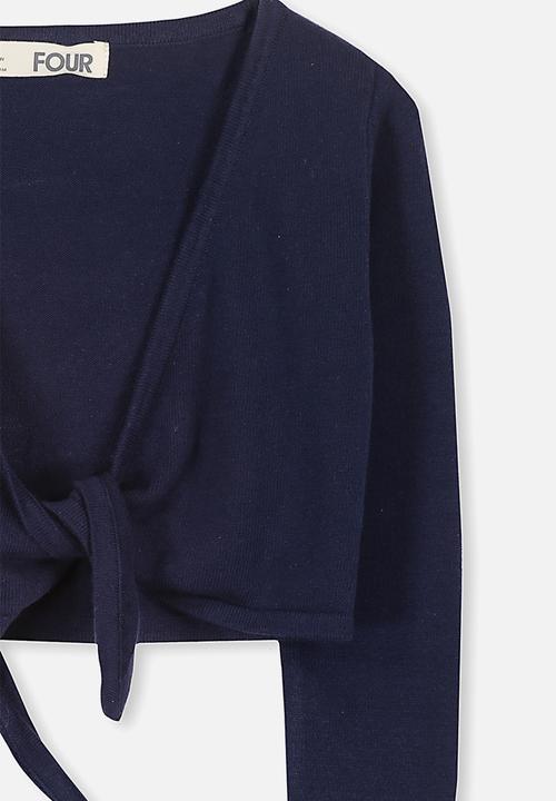 Cotton On - Annabelle tie front cardigan - navy 