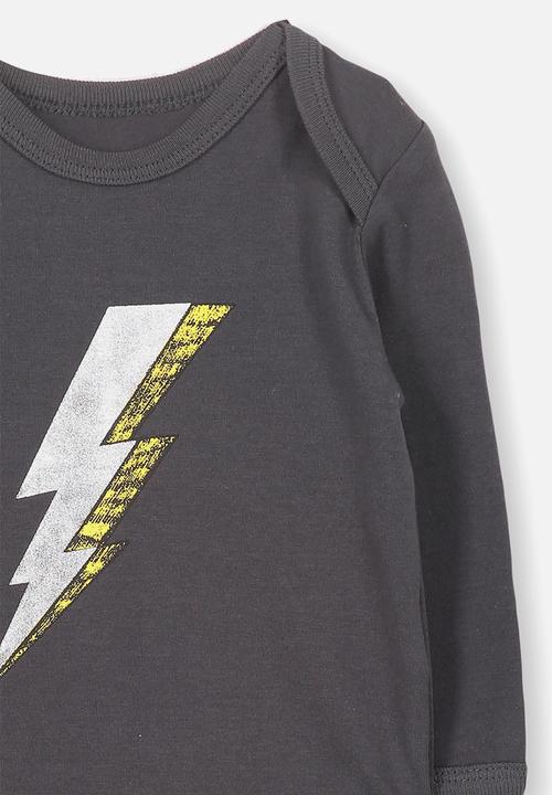 Cotton On - Mini long sleeve bubby - black 