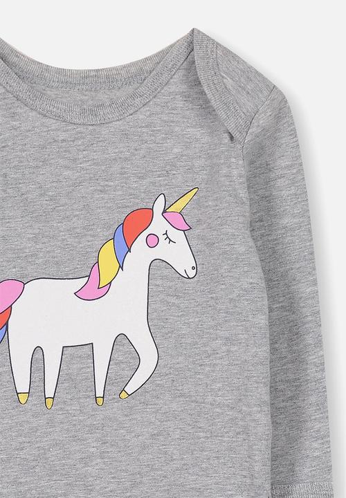 Cotton On - Mini long sleeve bubby - grey 