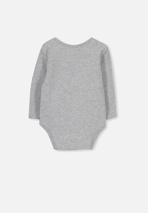 Cotton On - Mini long sleeve bubby - grey 