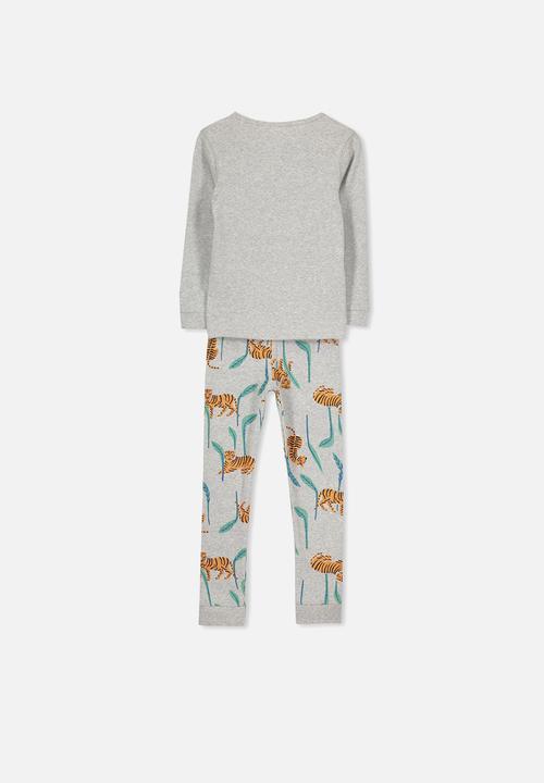 Cotton On - Harry boys long sleeve pyjama set - grey 