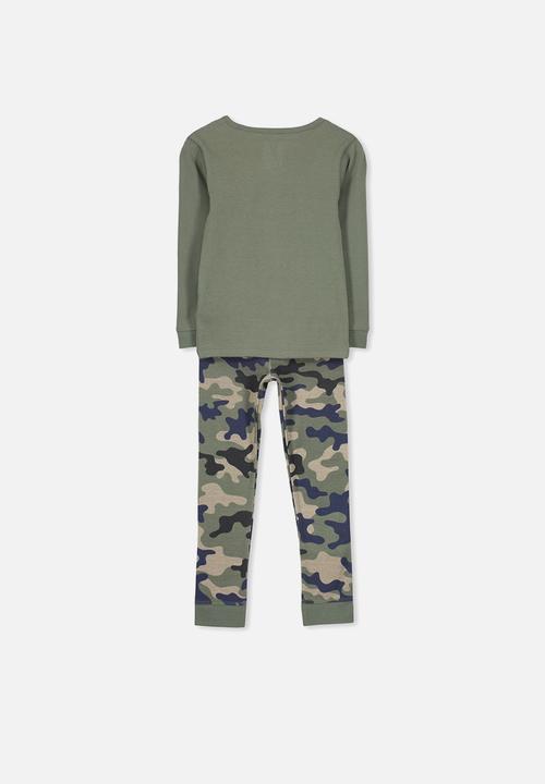 Cotton On - Harry boys long sleeve pyjama set - green 