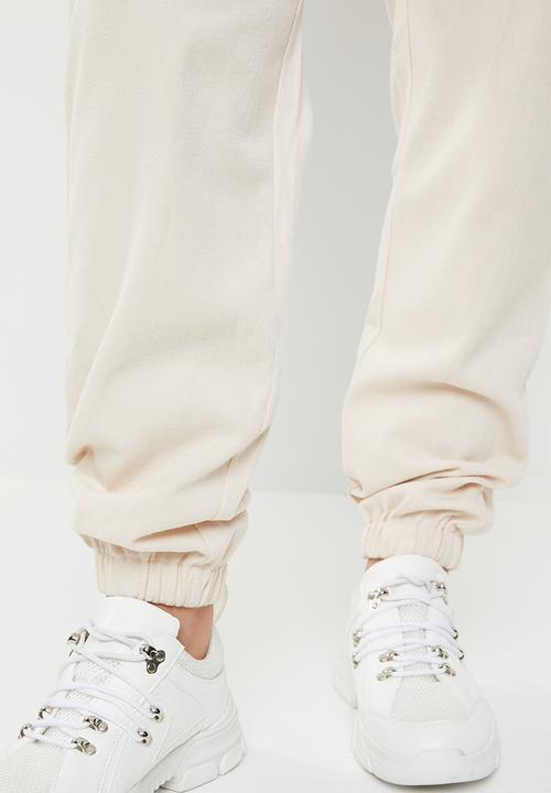 Missguided - Curve combat trousers - cream