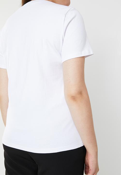 STYLE REPUBLIC PLUS - Curves ahead T-shirt - white