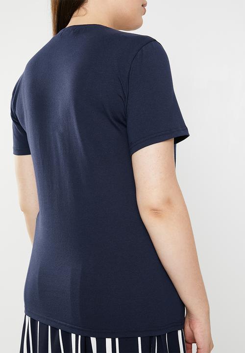 STYLE REPUBLIC PLUS - Curves ahead T-shirt - navy