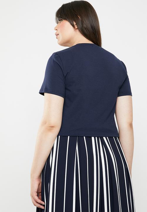 STYLE REPUBLIC PLUS - Curves ahead T-shirt - navy