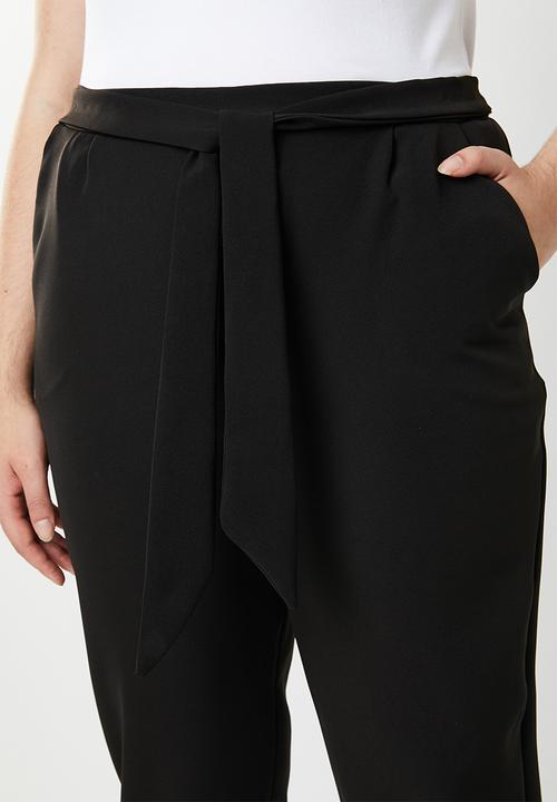 STYLE REPUBLIC PLUS - Self-tie trouser - black