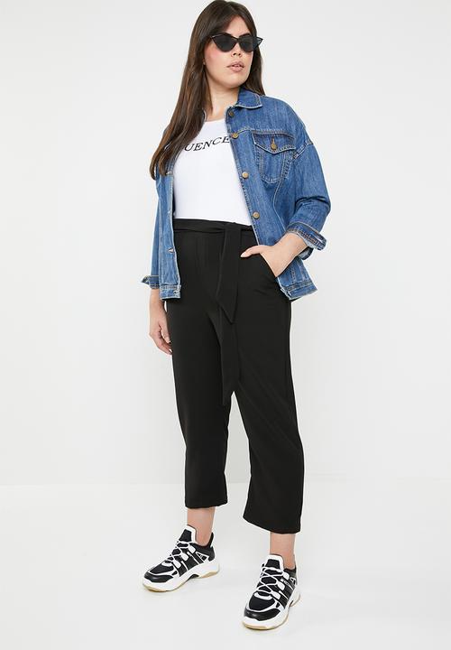STYLE REPUBLIC PLUS - Self-tie trouser - black