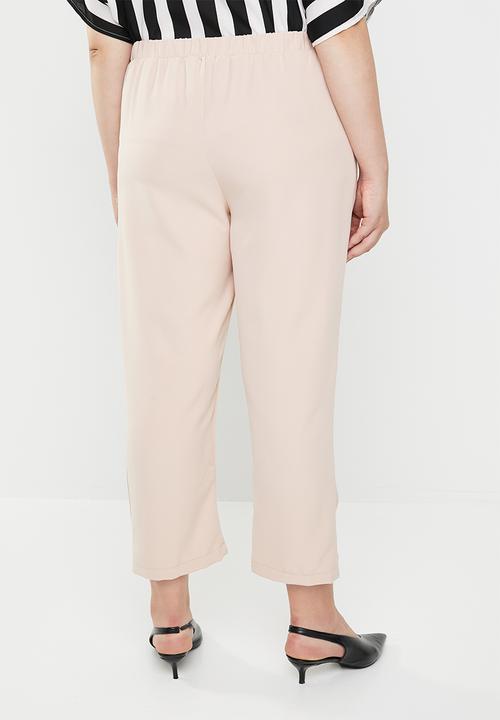STYLE REPUBLIC PLUS - Self-tie trouser- pale pink