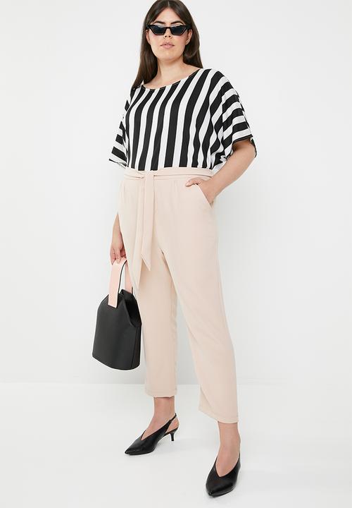 STYLE REPUBLIC PLUS - Self-tie trouser- pale pink