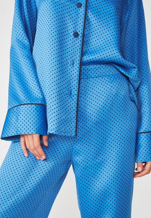 Cotton On - Satin pj pants - navy & blue