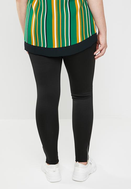 STYLE REPUBLIC PLUS - Zip leggings - black