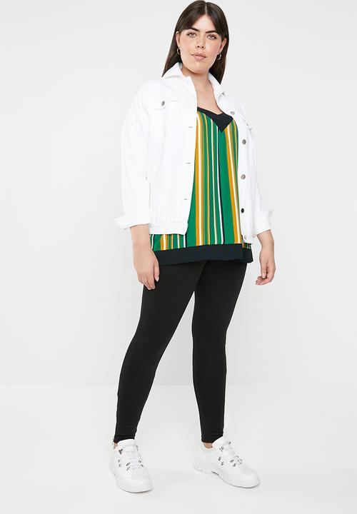 STYLE REPUBLIC PLUS - Zip leggings - black
