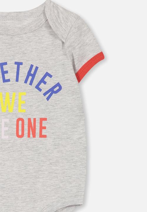 Cotton On - Mini short sleeve bubby-suit - grey 