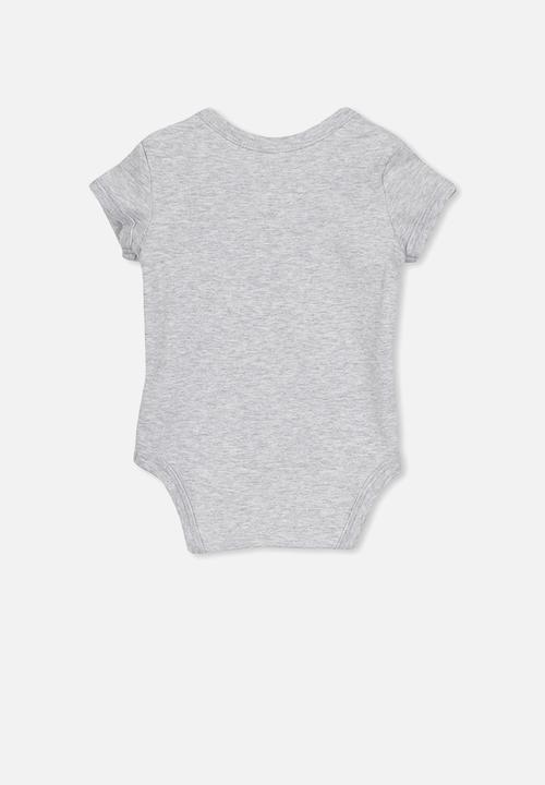 Cotton On - Mini short sleeve bubby-suit - grey 