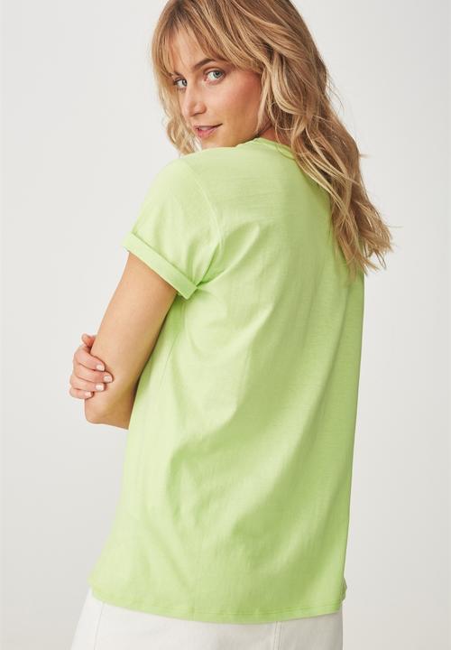 Cotton On - Tbar fox Paris boulevard graphic tee - green