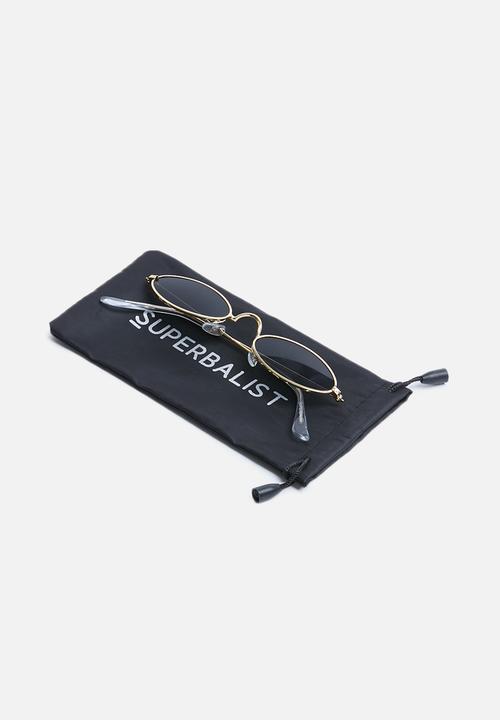 Superbalist - Dakota small oval sunglasses - gold & black