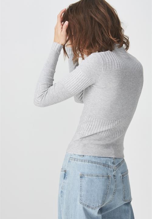 Cotton On - Quinny varigated long sleeve jersey - grey