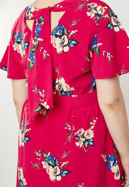 edit Plus - Back detail dress - red