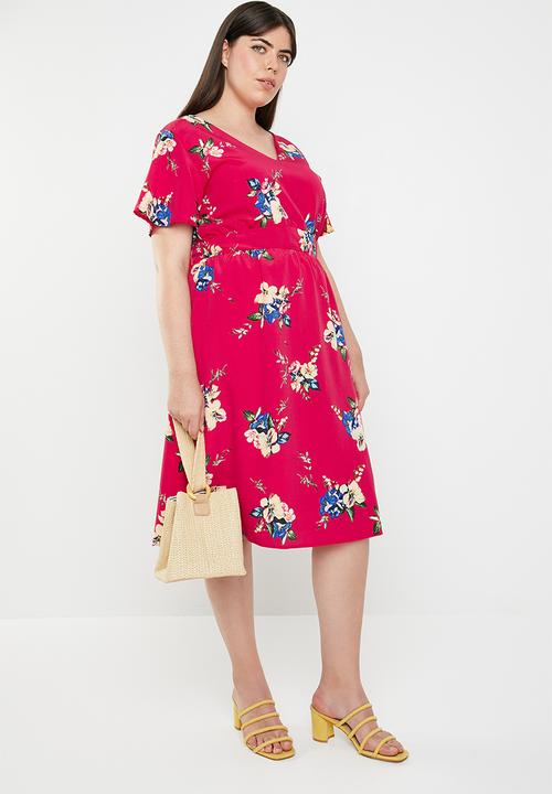 edit Plus - Back detail dress - red