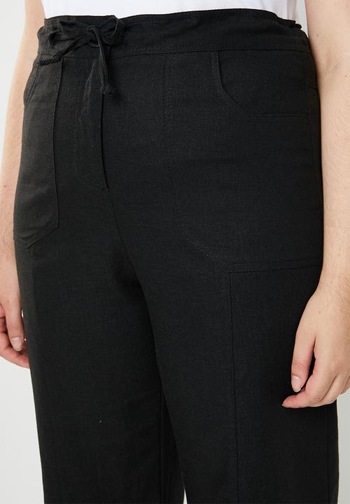 edit Plus - Linen pants - black