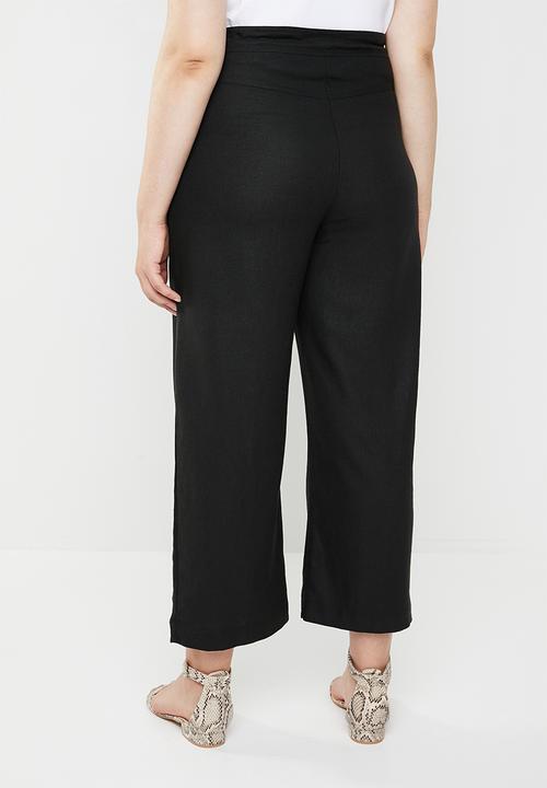 edit Plus - Linen pants - black