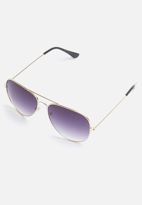 Superbalist - Cole aviator sunglasses - gold & purple