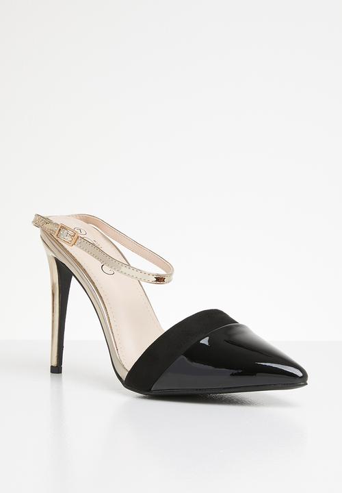 Miss Black - Rex heel - black & gold