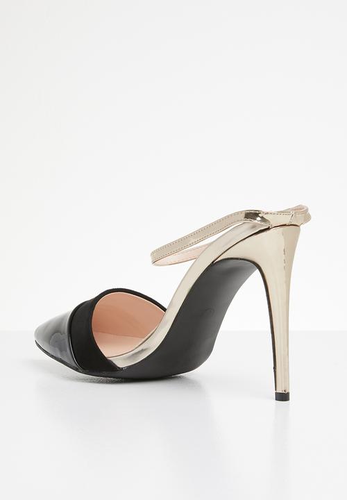 Miss Black - Rex heel - black & gold
