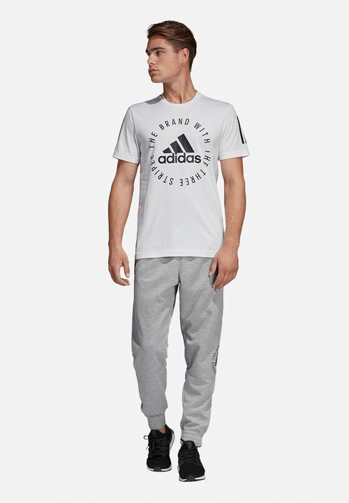 adidas Performance - Sid crew short sleeve tee - white & black