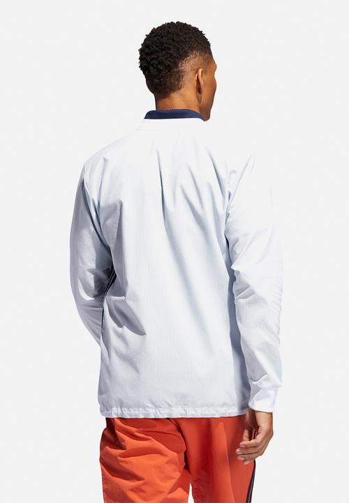 adidas Originals - Seersucker coach jacket - grey