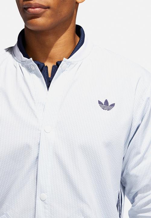 adidas Originals - Seersucker coach jacket - grey