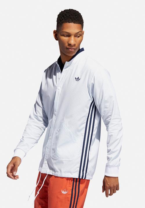 adidas Originals - Seersucker coach jacket - grey
