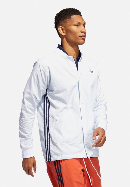 adidas Originals - Seersucker coach jacket - grey