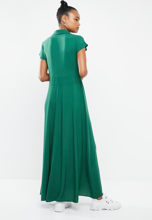 STYLE REPUBLIC - Maxi shirt dress - dark green
