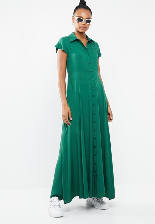 STYLE REPUBLIC - Maxi shirt dress - dark green