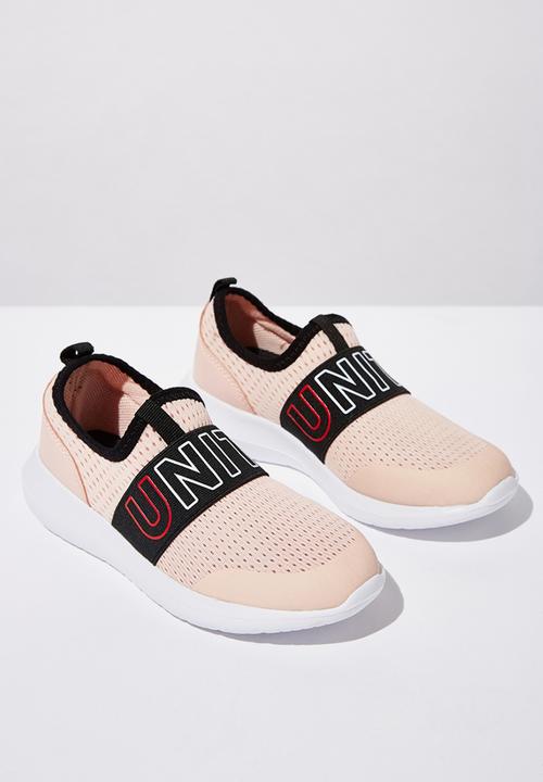 Cotton On - Evolve mesh elastic slip on - pink & black 