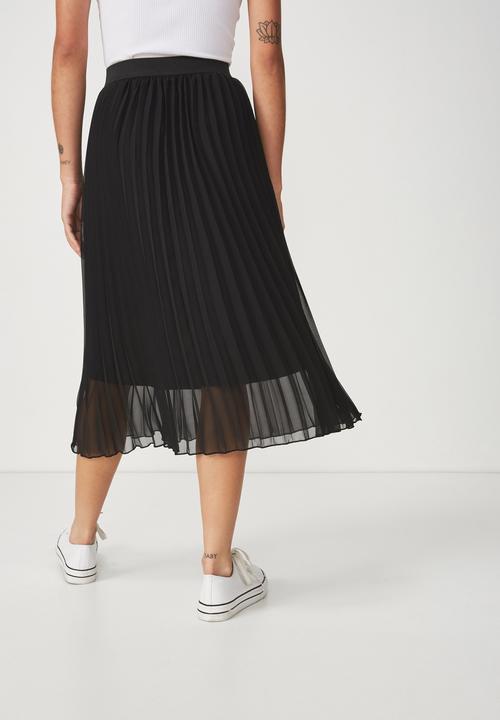 Cotton On - Woven Daria pleated skirt - black