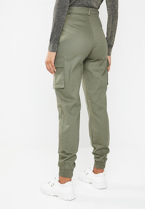 Missguided - Plain cargo trouser - khaki green