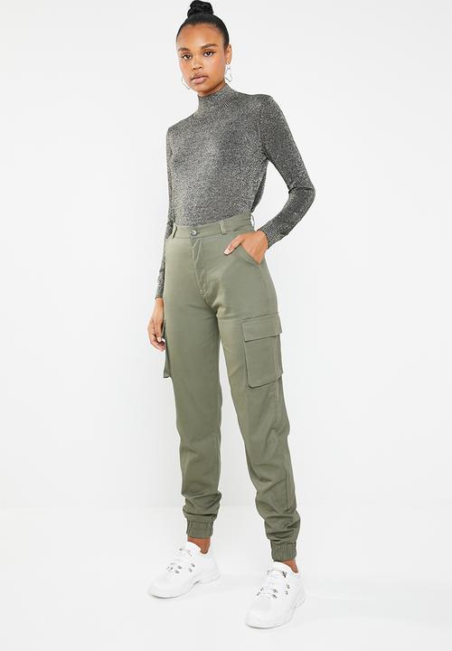 Missguided - Plain cargo trouser - khaki green